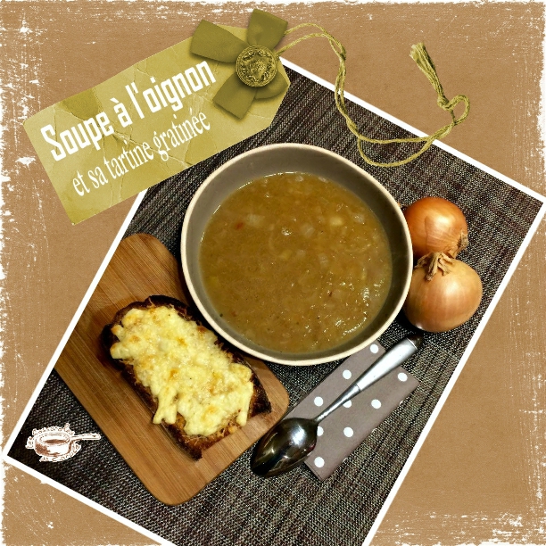 soupe à l'oignon et sa tartine gratinée (scrap)