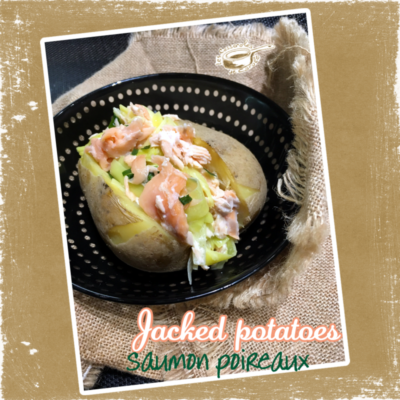 jacked potatoes saumon poireaux (scrap)