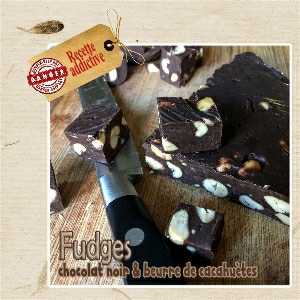 fudges chocolat noir beurre cacahuete et cacahuètes salées (scrap2)