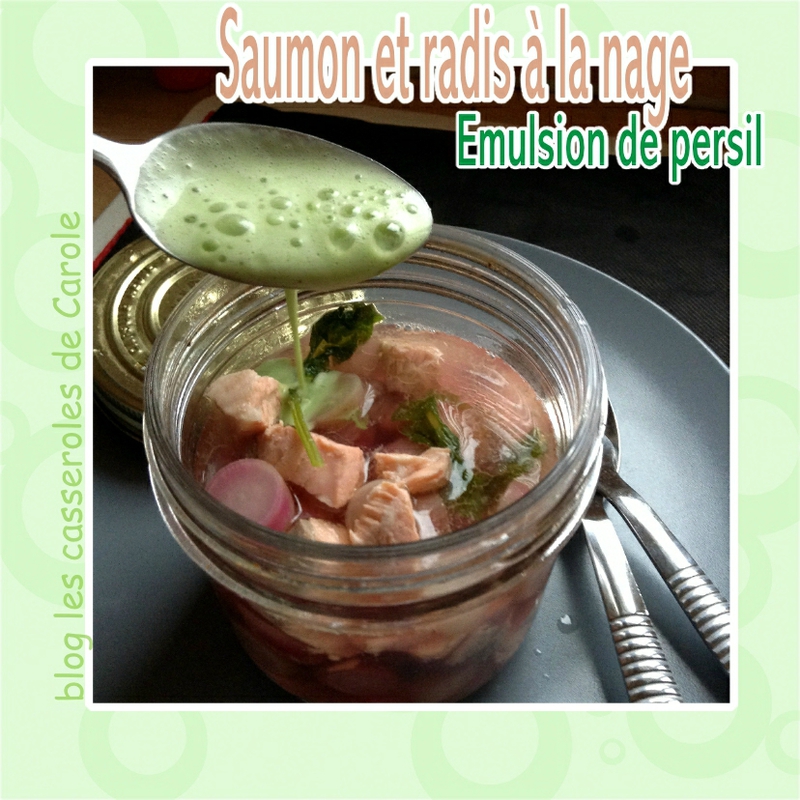saumon et radis a la nage emulsion de persil (SCRAP 2)