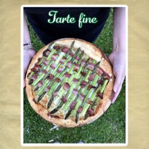 tarte feuilletée asperges vertes et lard