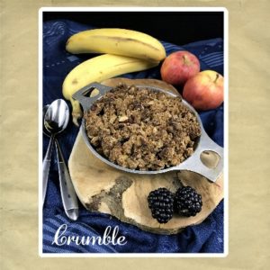 crumble pomme banane mures