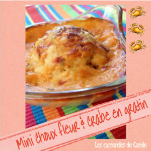 chou fleur et crabe en gratin