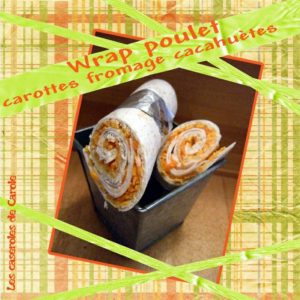 wrap carotte poulet cacahuète