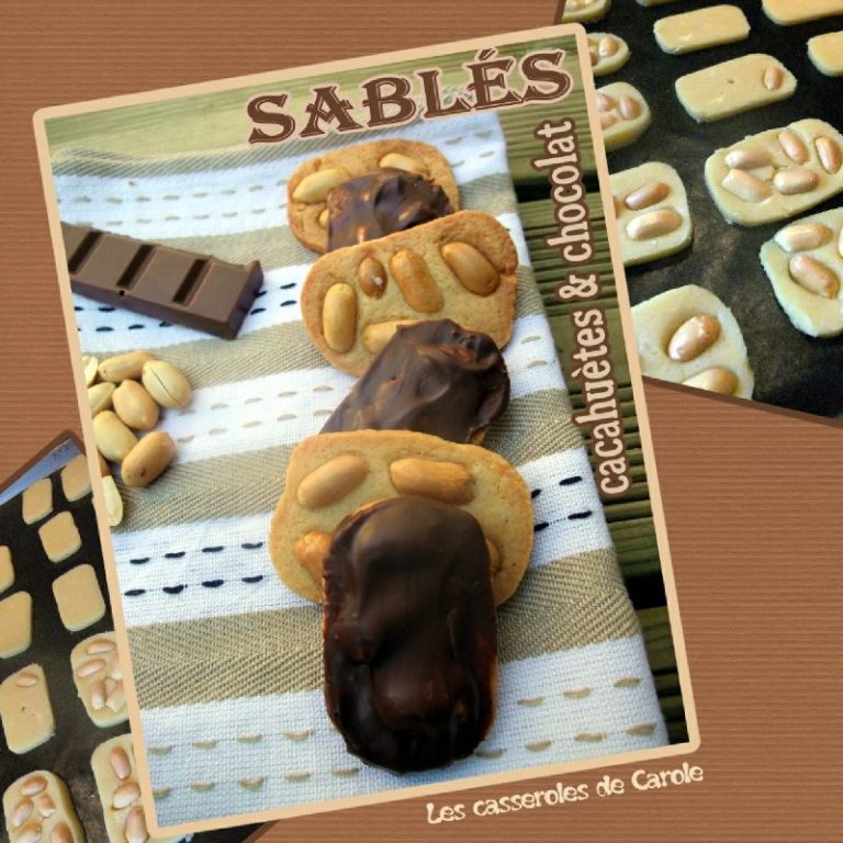 sablés cacahuètes et chocolat