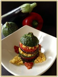 Mille feuilles légumes du soleil & crumble