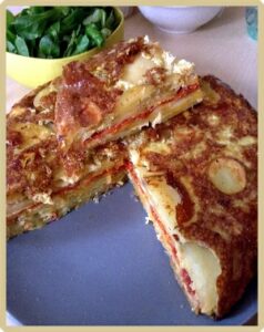 Frittata ou Omelette pommes de terre primeur & chorizo