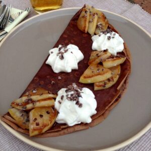 crepe cacao poires chantilly