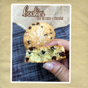 Cookies noix de coco et chocolat