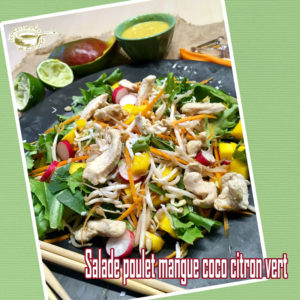 Salade poulet mangue coco