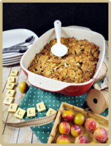 Crumble mirabelles et amandes avec ou sans gluten